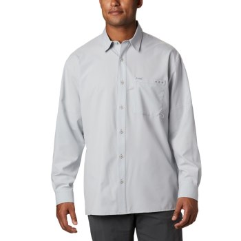 Columbia Overhemd Heren, PFG Zero Rules Woven Long Sleeve Grijs, 43NAQMECD